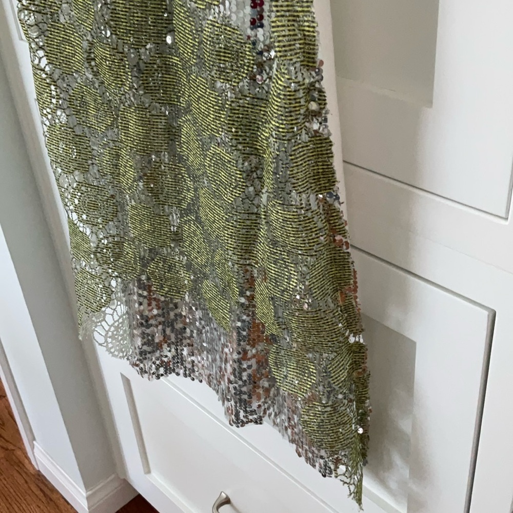 Zara Trafaluc Green and Silver Sequin Dress - Picture 15 of 16